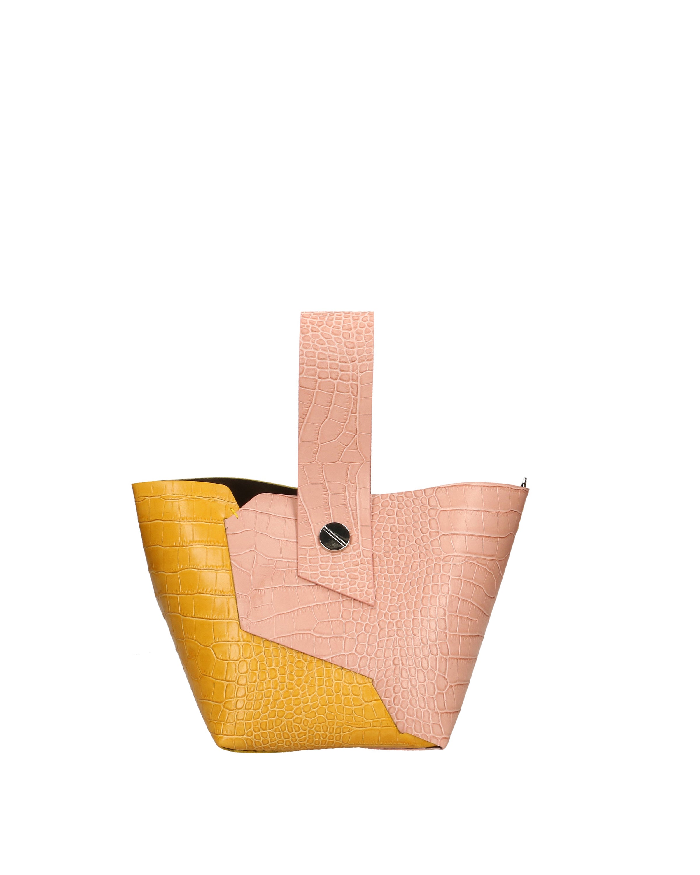 Ombretta Borsa a mano da donna Vera pelle 00643-C68+C36 ROSA PINK+SENAPE MUSTARD Gave Lux