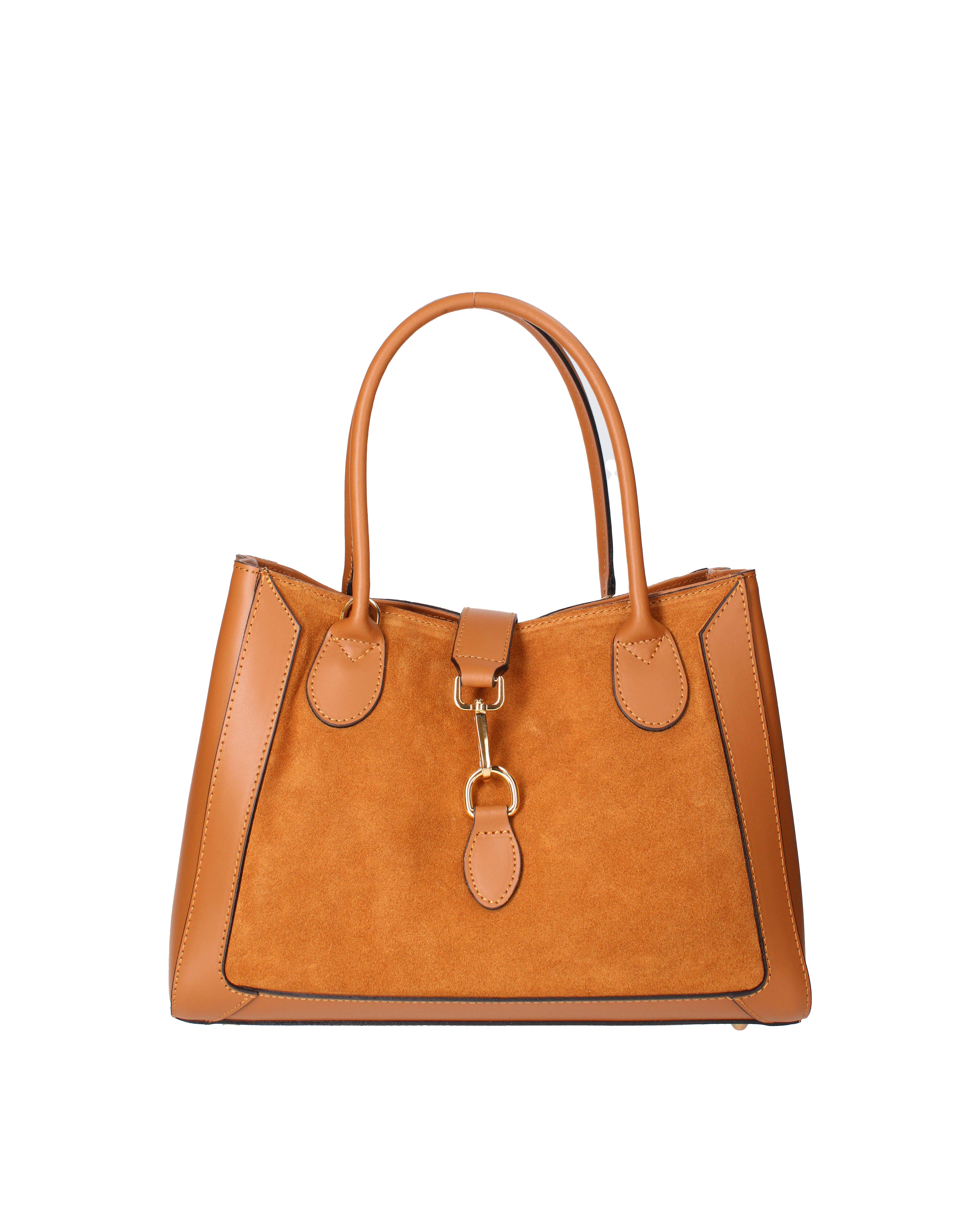 Jordana Borsa a mano da donna Vera pelle e suede 07150-L125 CAMEL Viola Castellani