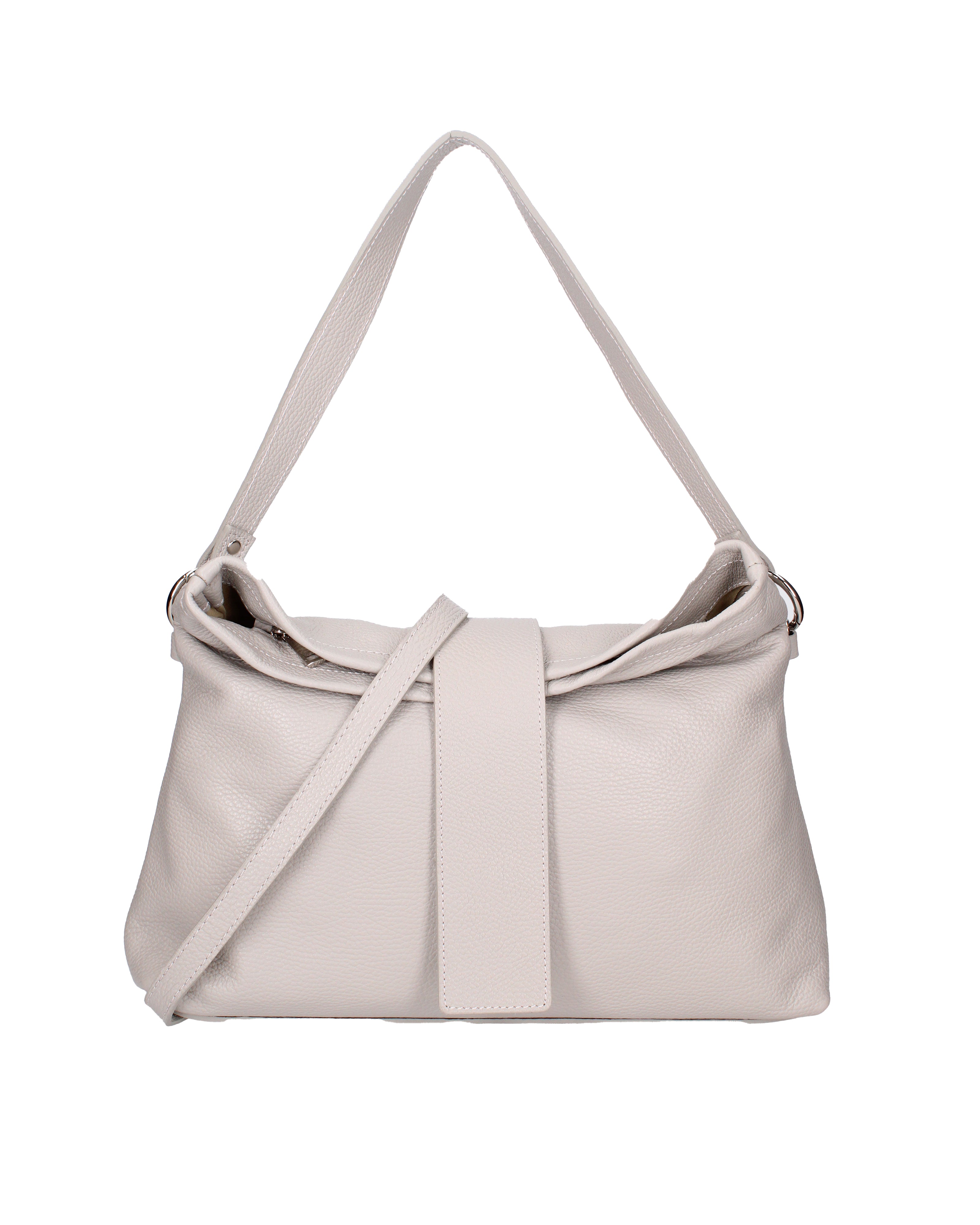 Grace Borsa a spalla da donna Vera pelle 07158-D86 GRIGIO PERLA Viola Castellani