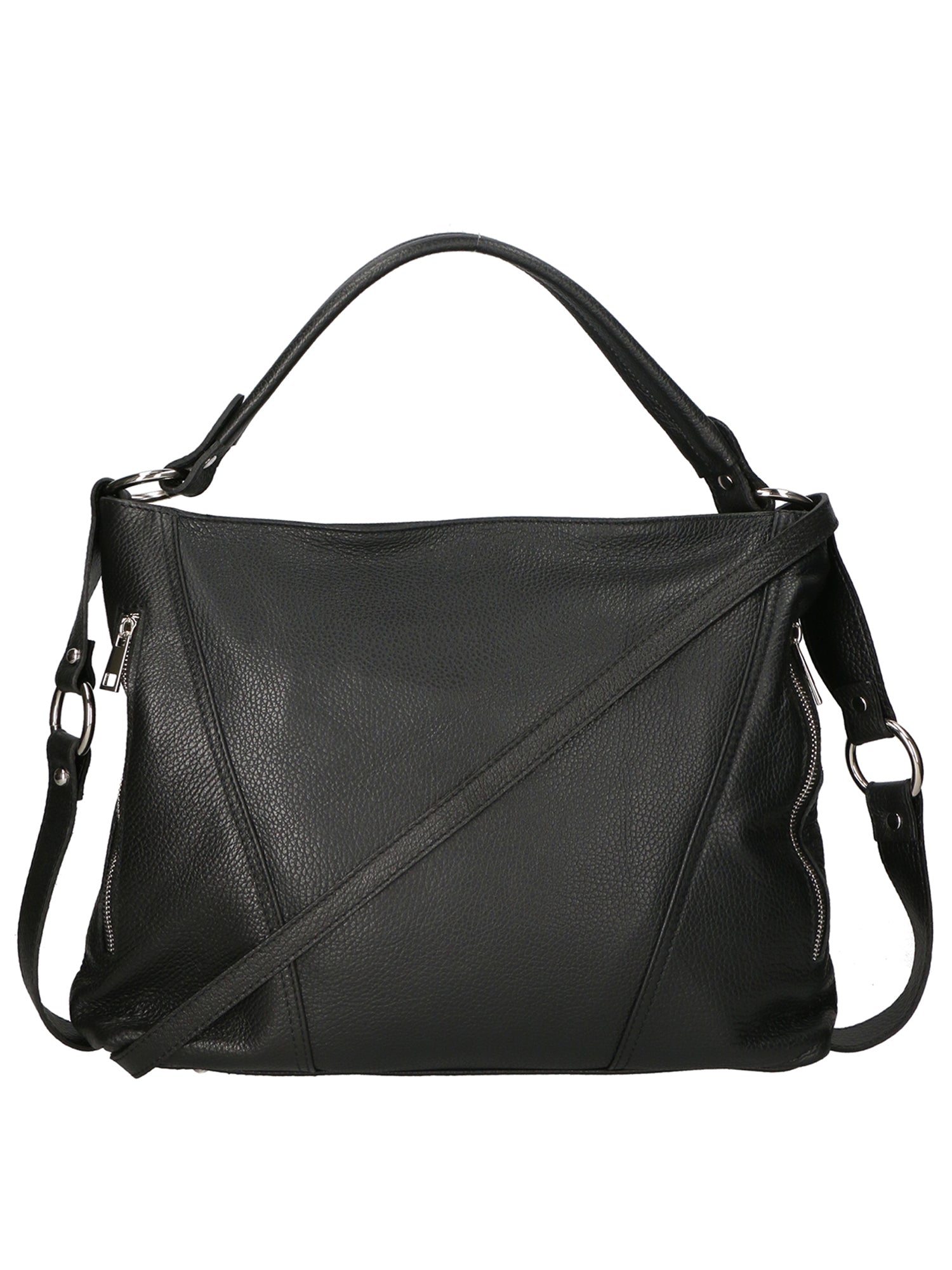 Emily Borsa a spalla da donna Vera pelle 80064-D28 NERO BLACK Gave Lux