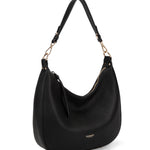 Borsa a spalla da donna 100% pelle vegana PU 715-1PT-BLACK Diana&co