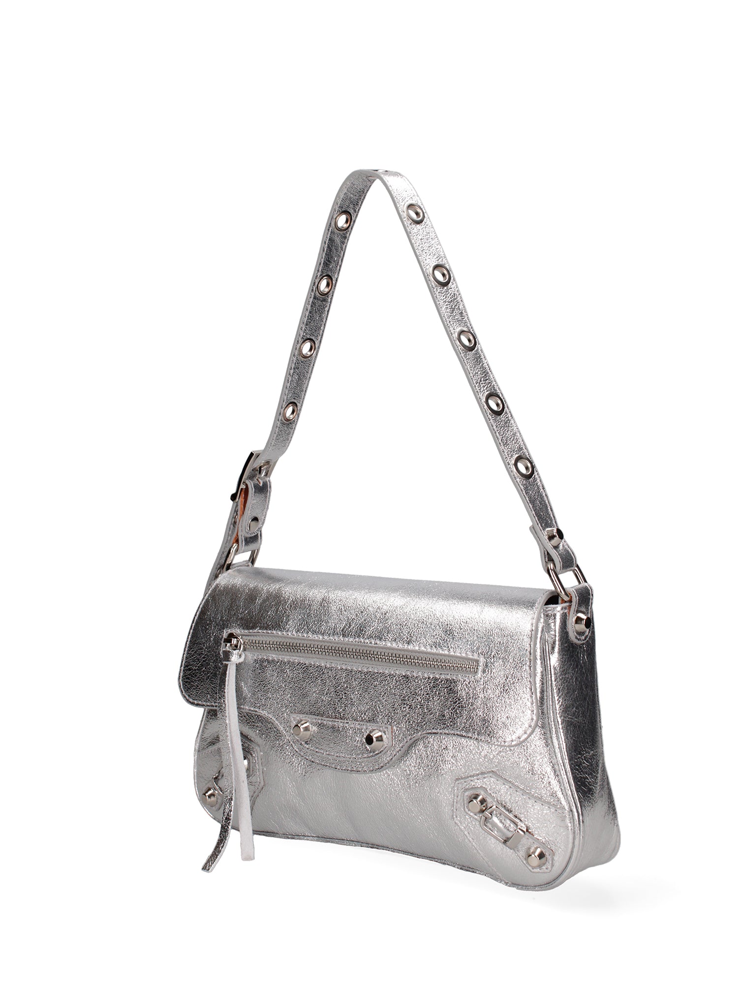 Borsa a spalla da donna Vera pelle 07234-L001 ARGENTO Roberta Rossi