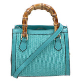 Alissa Borsa a mano da donna Vera pelle 05112-179 D32 TURCHESE Gave Lux