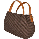 Allegra Borsa a mano da donna Pelle e Paglia 05116-572 MORO CUOIO S44 Gave Lux