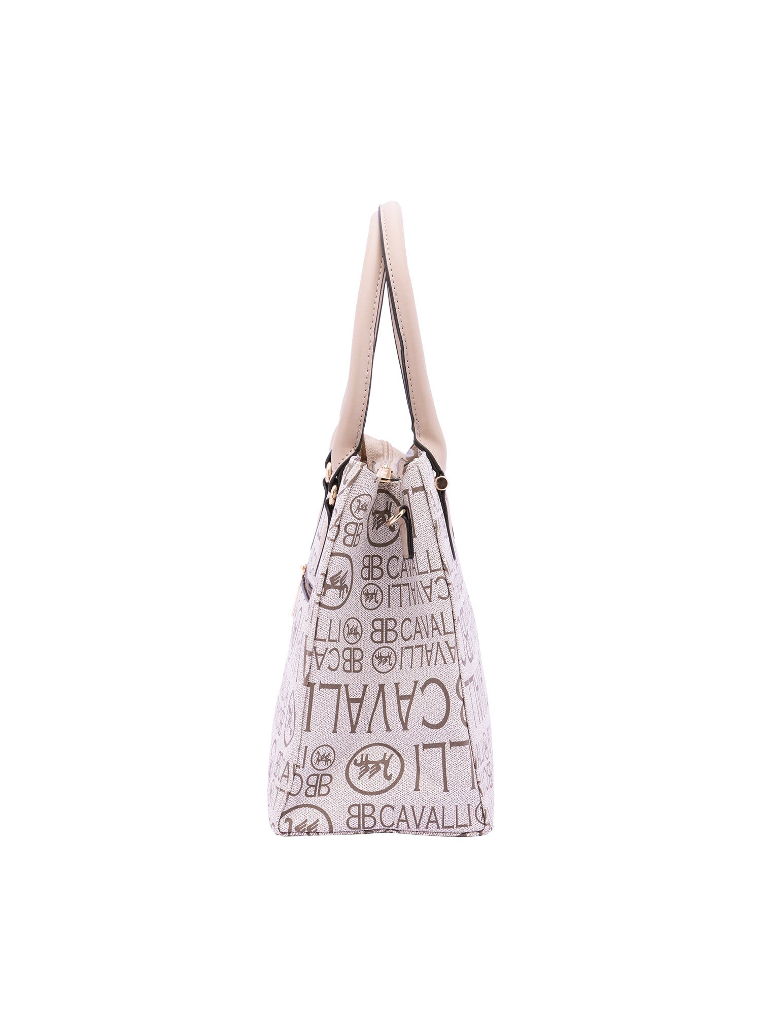 Borsa a mano da donna Ecopelle e poliestere BC1370-BEIGE B Cavalli