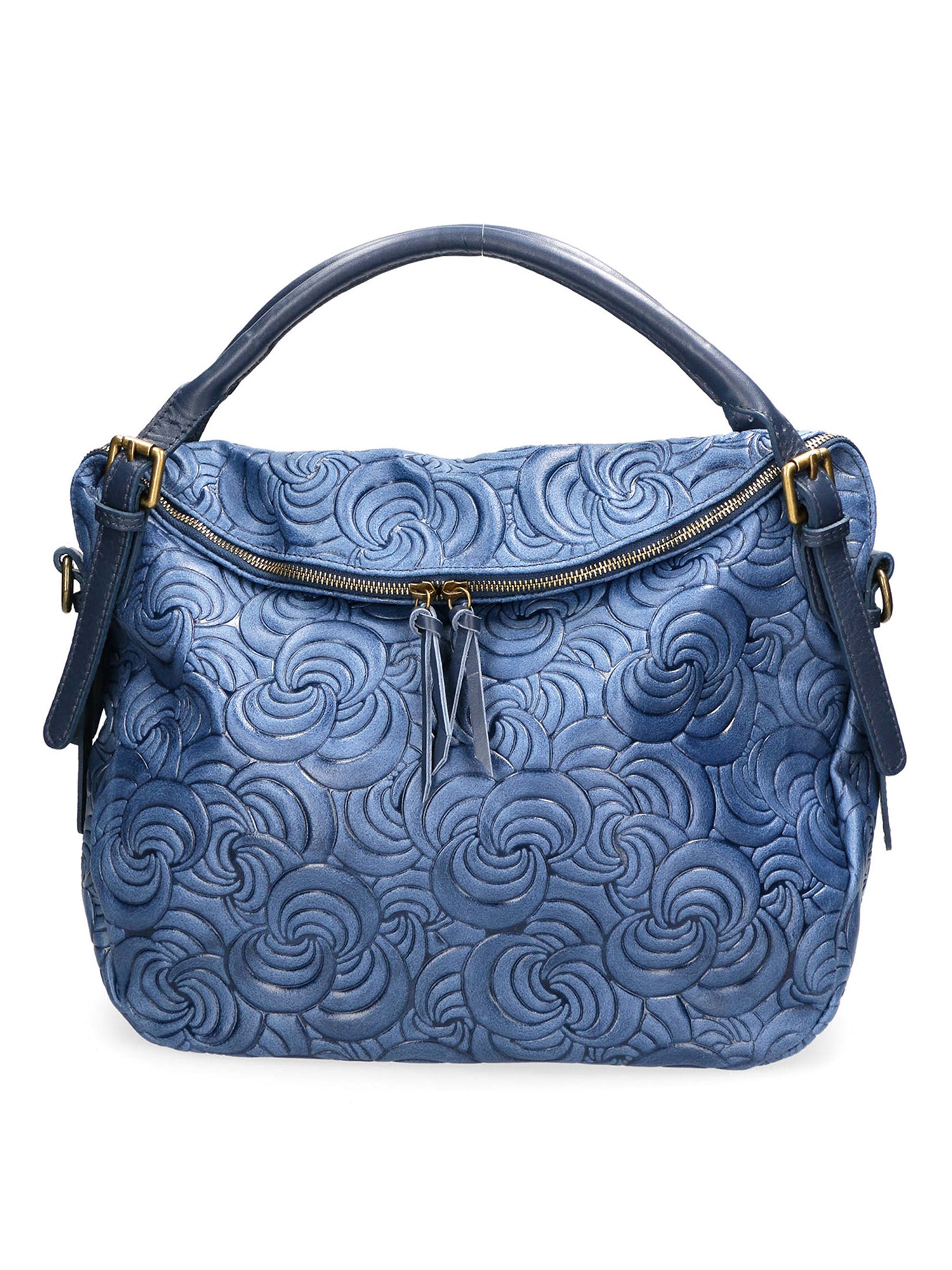Devis Borsa a mano da donna Vera pelle 80014-012 BLU JEANS Gave Lux