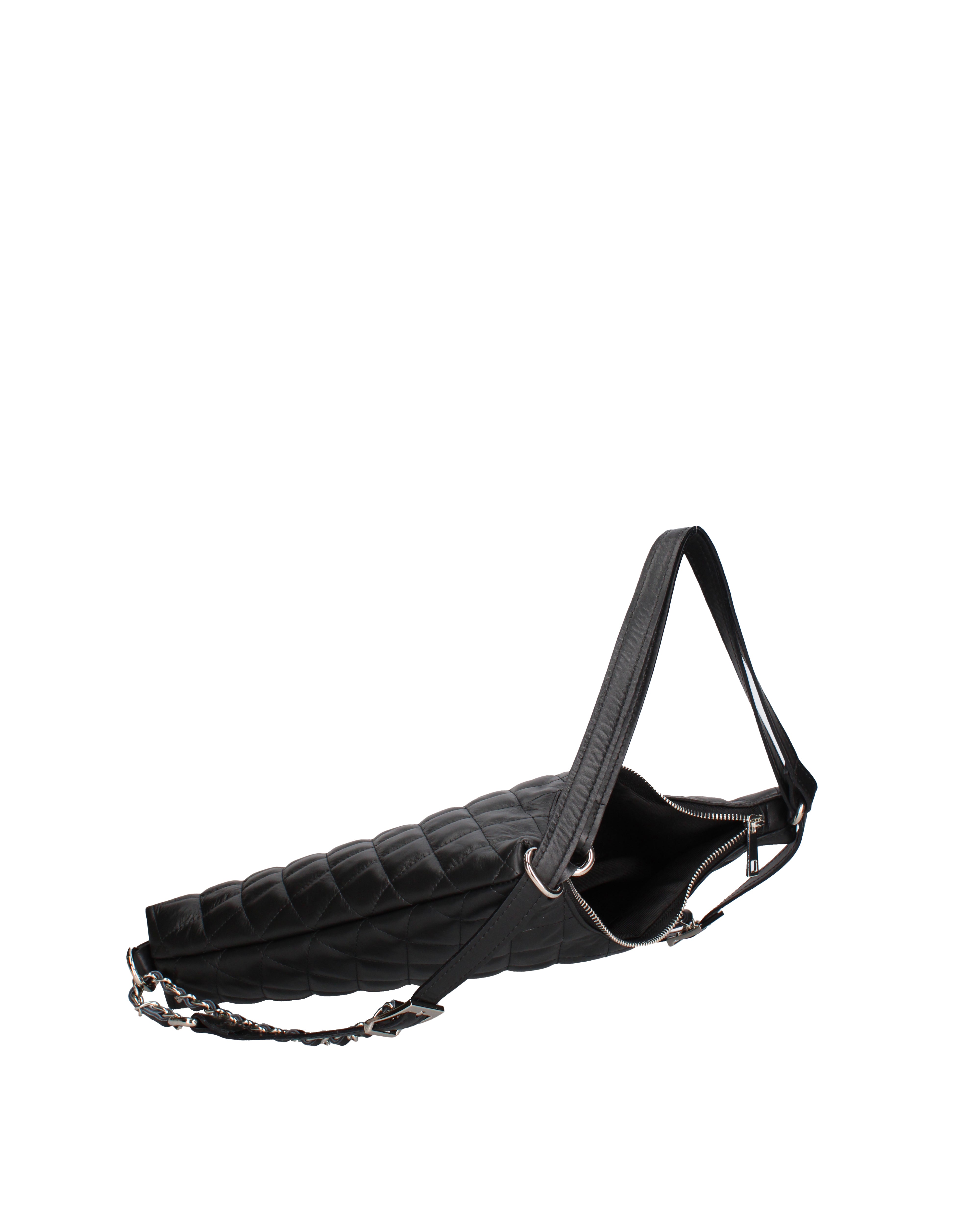 Borsa a spalla convertibile in zaino Vera pelle 07144-NERO Roberta Rossi