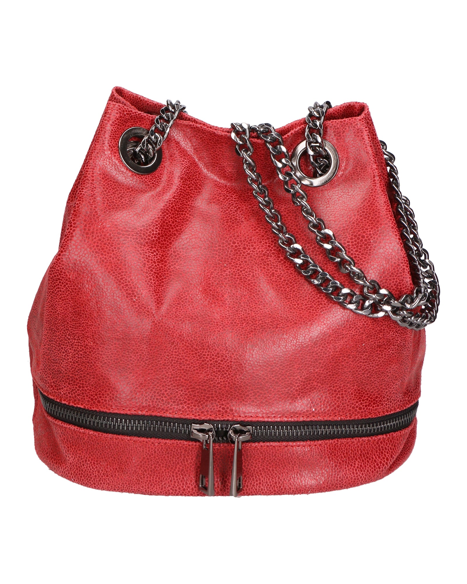 Cora Borsa a spalla da donna Vera pelle 1131-ROSSO SCURO Gave Lux