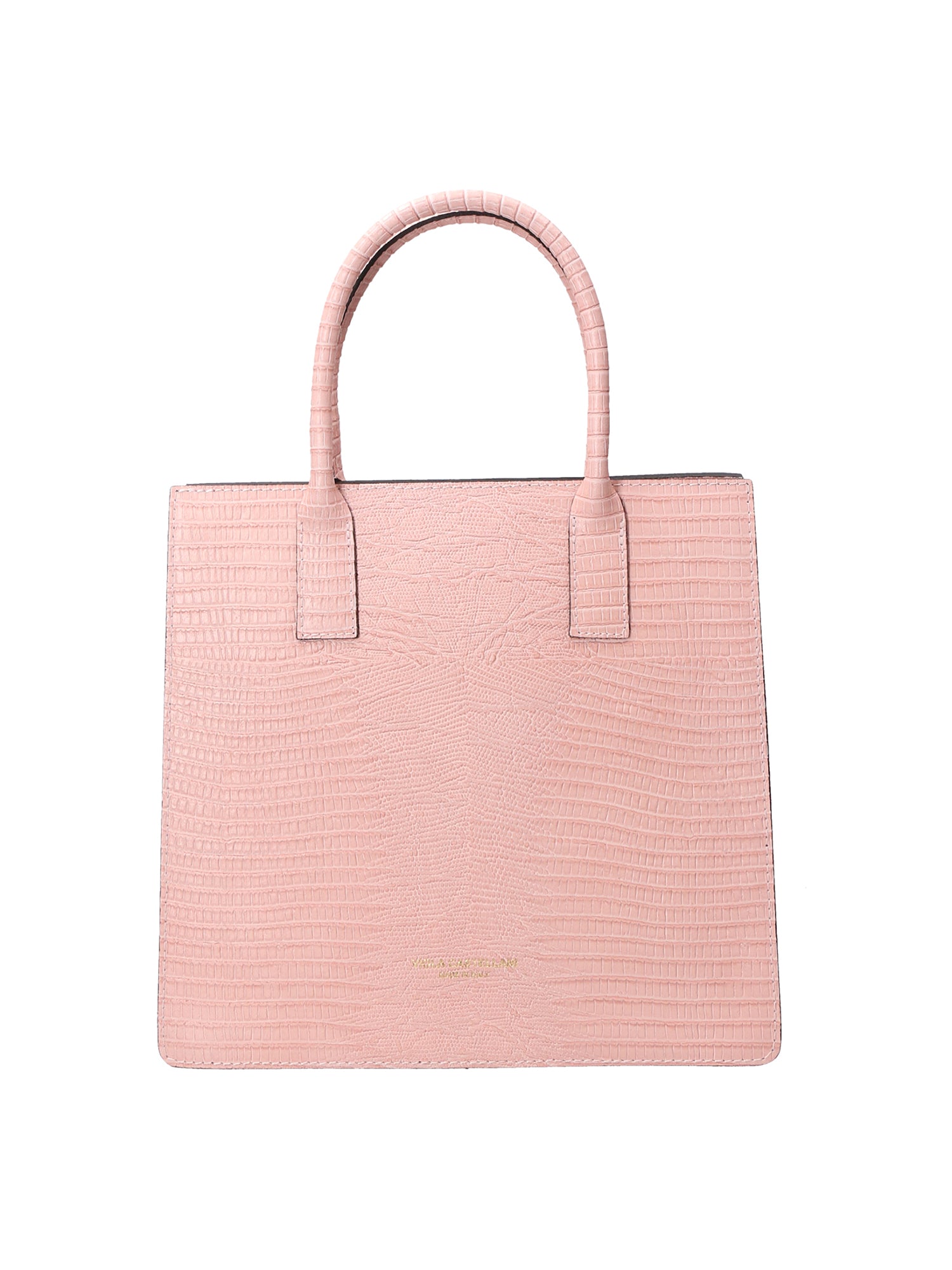 Giulia Borsa a mano da donna Vera pelle effetto cocco 468W-LU13 ROSA BABY Viola Castellani
