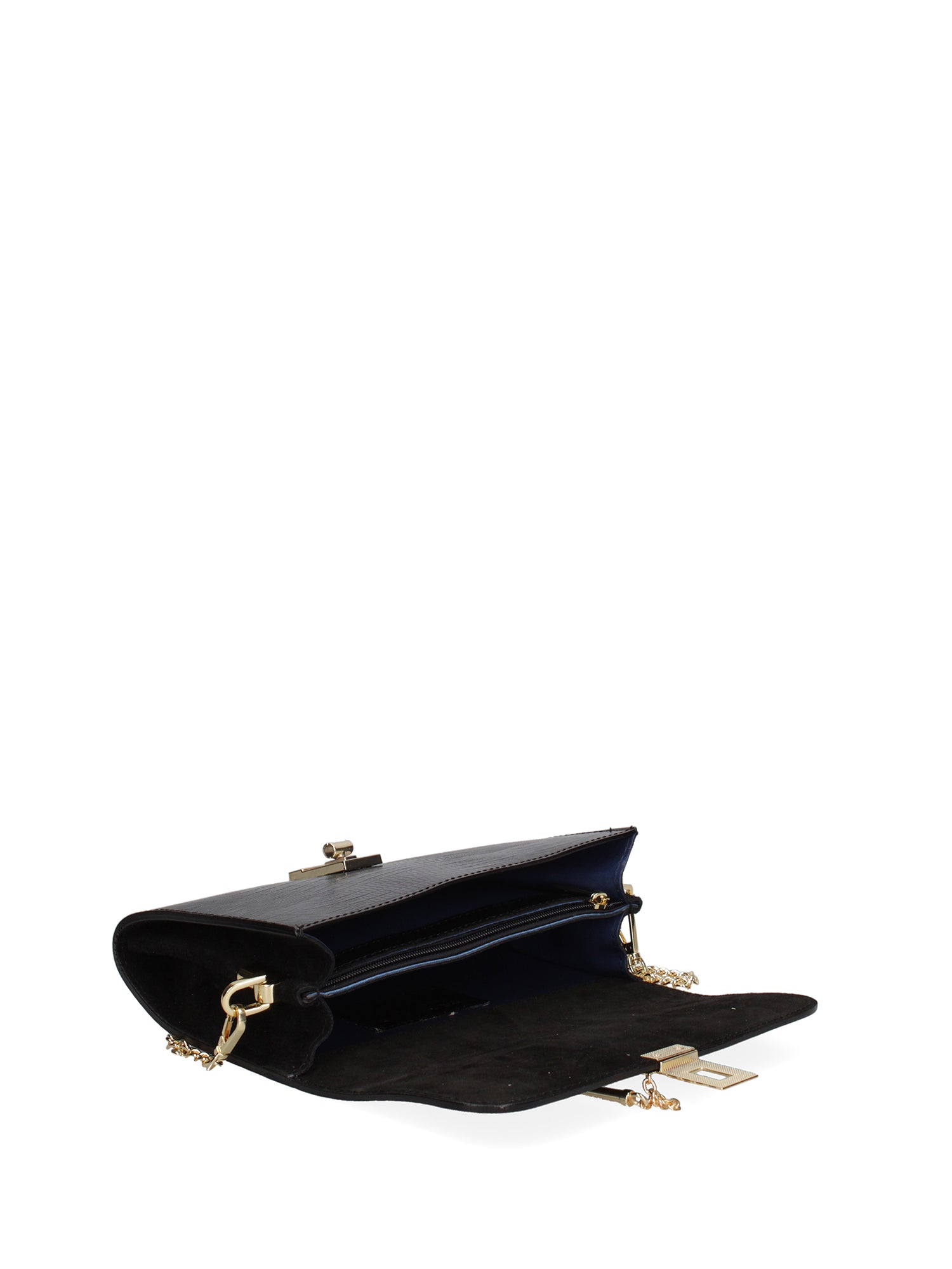Borsa a tracolla da donna Vera pelle 00734-LU28 NERO Viola Castellani