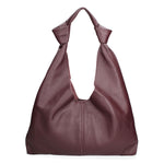 Borsa a spalla da donna 100% vera pelle 07156-D54 BORDO SCURO Viola Castellani