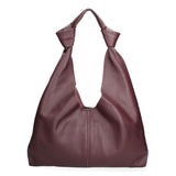 Borsa a spalla da donna 100% vera pelle 07156-D54 BORDO SCURO Viola Castellani