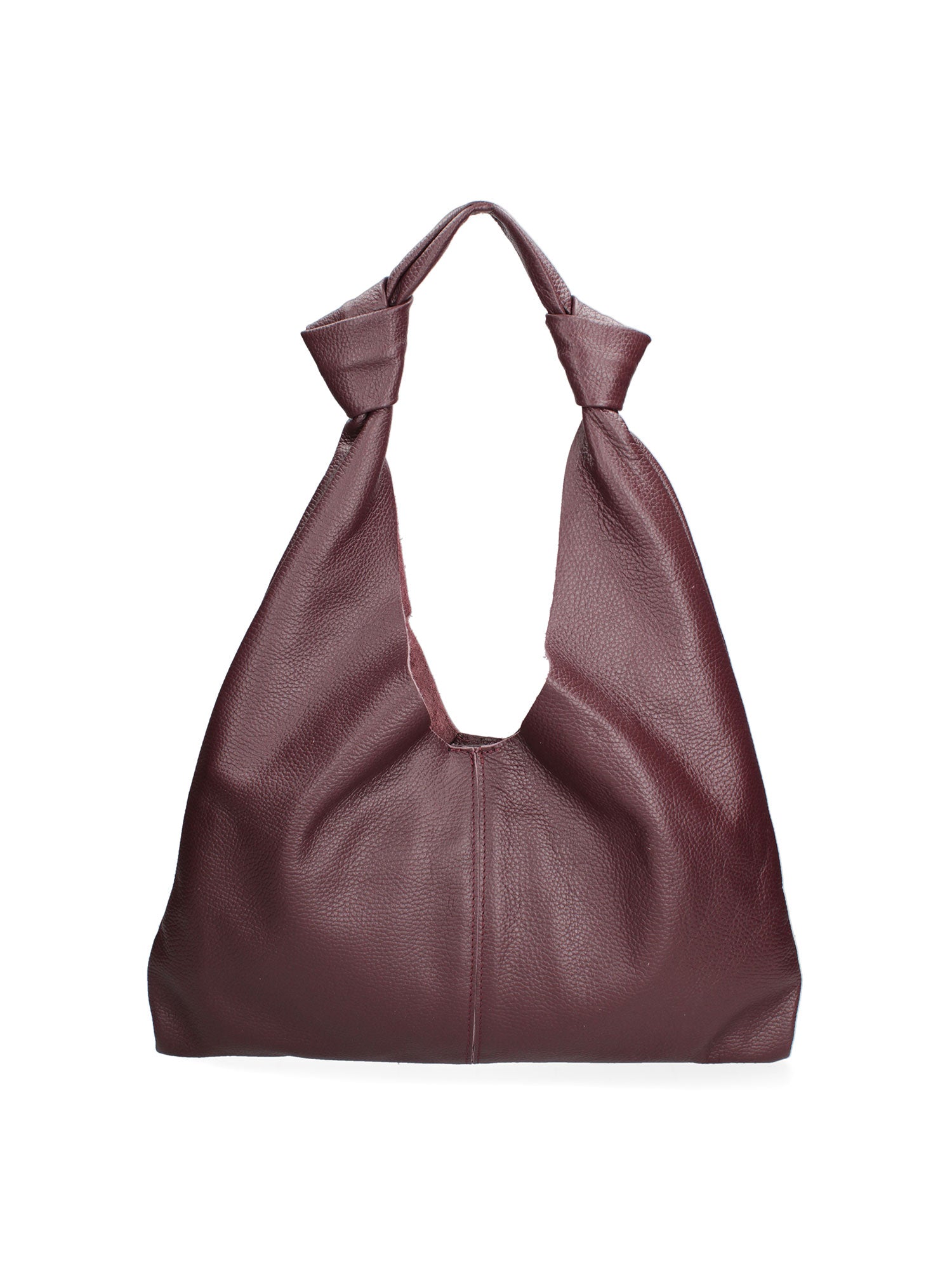 Borsa a spalla da donna 100% vera pelle 07156-D54 BORDO SCURO Viola Castellani
