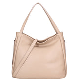 Borsa a spalla da donna Misto pelle e tessuto 07155-D05 CAPPUCCINO Roberta Rossi