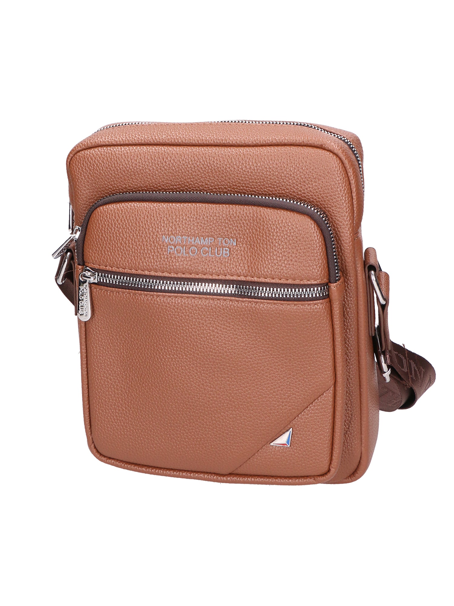 Borsa a tracolla uomo Pelle PU vegana PCL3025-KHAKI Northampton Polo Club
