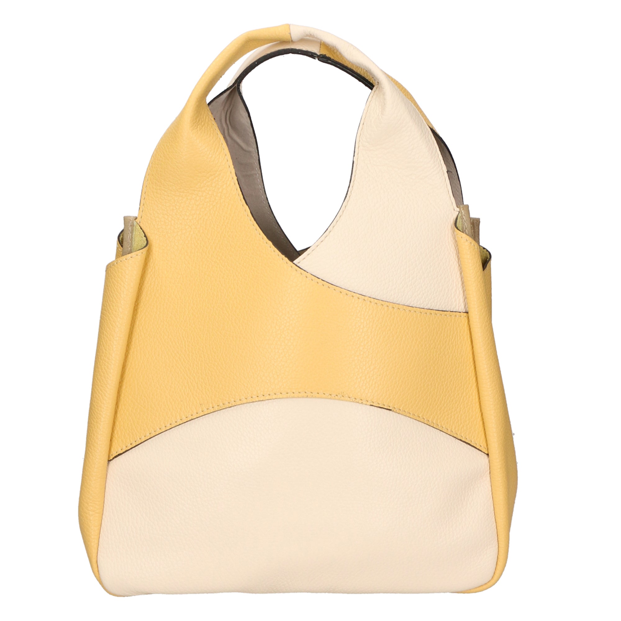 Iside Borsa a mano da donna 100% pelle 05793-D537 CREMINO + D564 GOLDEN Gave Lux