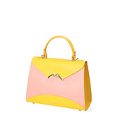 Auriga Chic Borsa a mano da donna Vera pelle 8924-ROSA+GIALLO Gave Lux