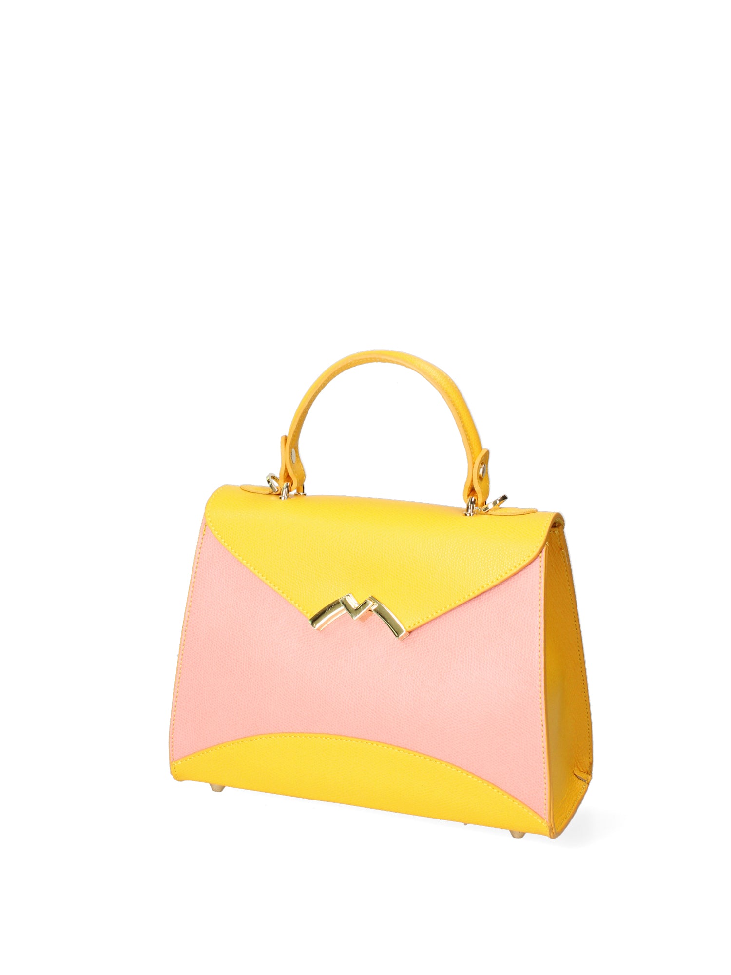 Auriga Chic Borsa a mano da donna Vera pelle 8924-ROSA+GIALLO Gave Lux