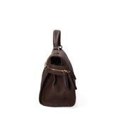 Borsa a mano da donna Ecopelle e poliestere 603-3-CHOCOLATE Diana&co