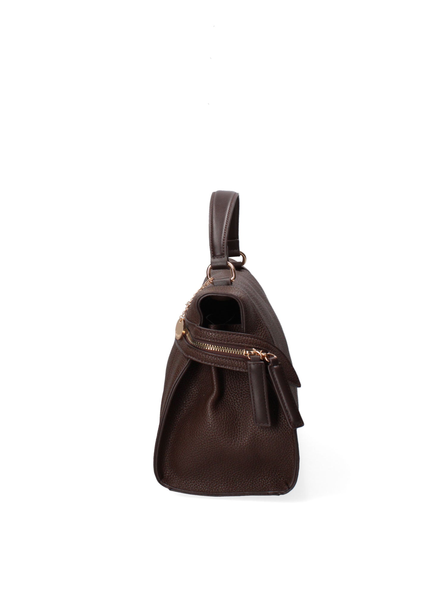Borsa a mano da donna Ecopelle e poliestere 603-3-CHOCOLATE Diana&co
