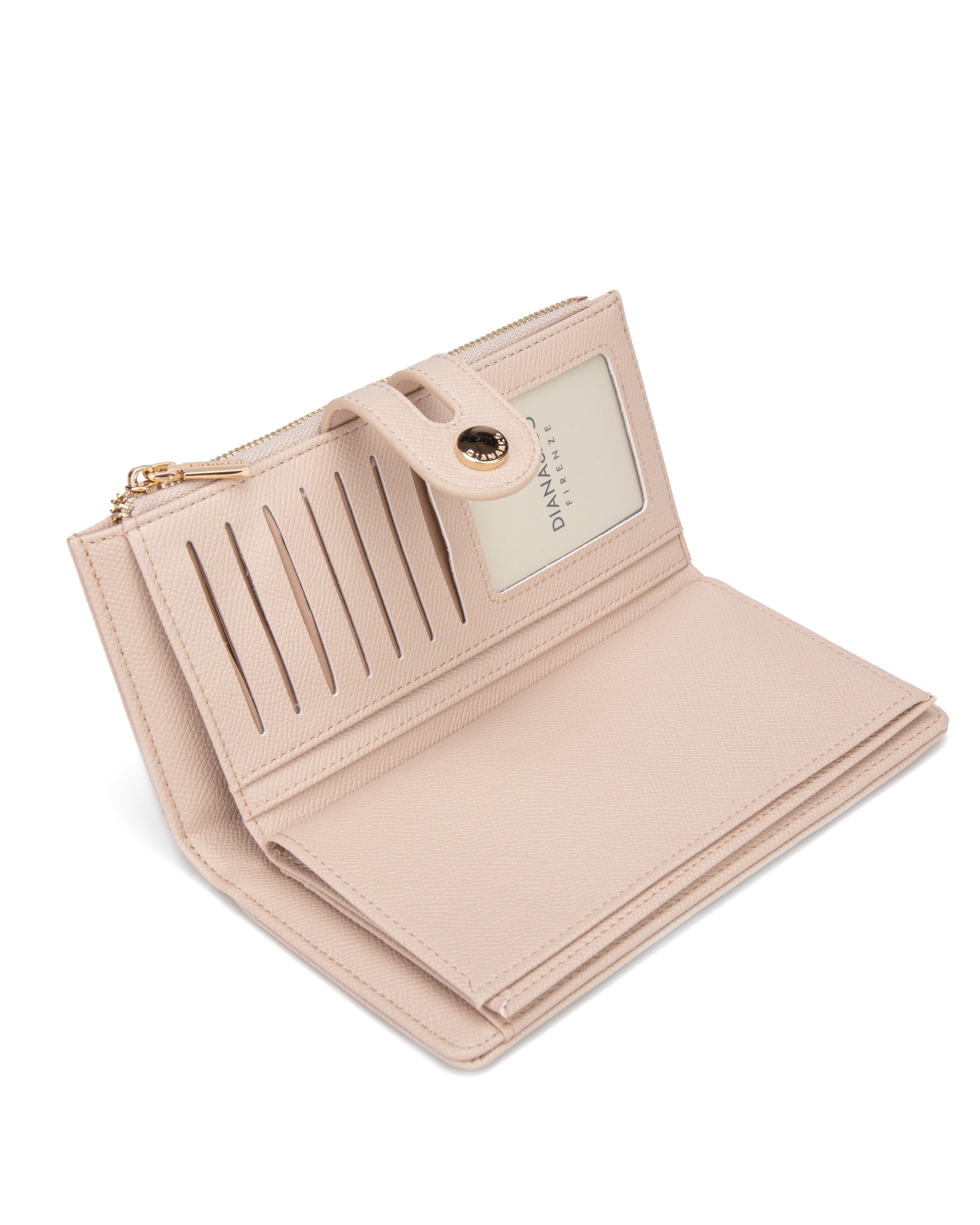 Portafoglio da donna 100% pelle vegana PU 798-3PT-NUDE Diana&co
