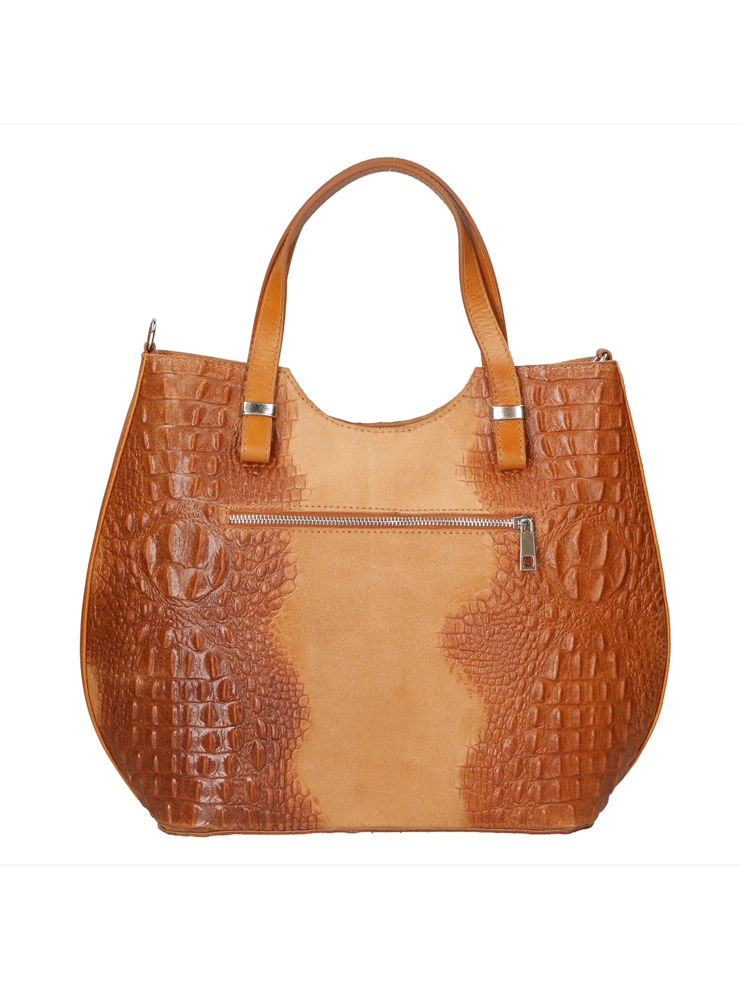 Elda Borsa a mano da donna Vera pelle croco 80046 1-CUOIO Gave Lux