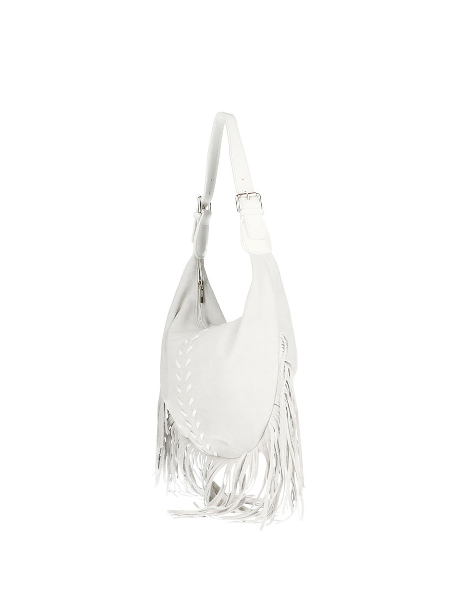 Zefira Borsa a spalla da donna Pelle Scamosciata 8630-BIANCO WHITE Gave Lux