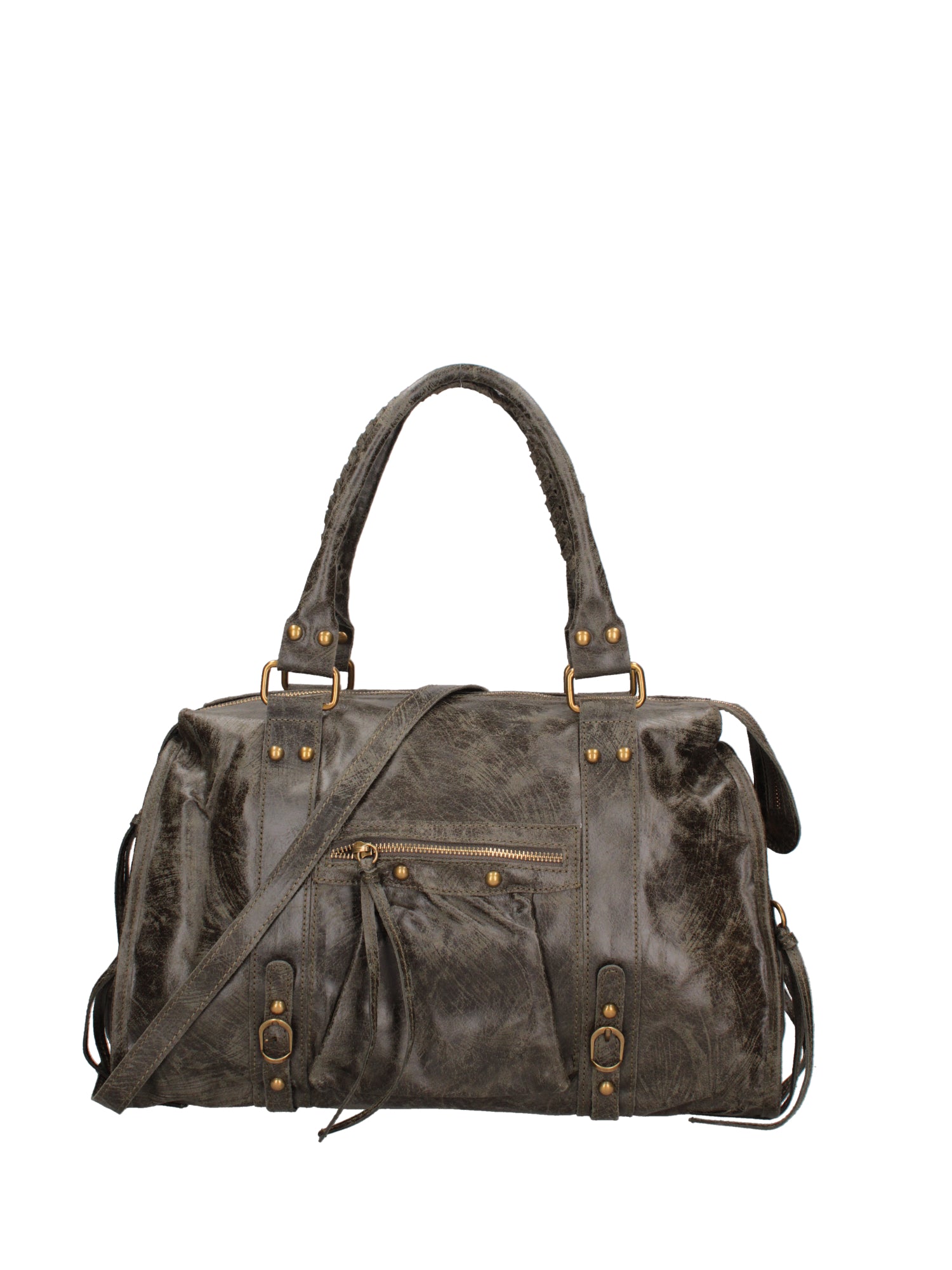 Elara Borsa a spalla da donna Vera pelle 06090-049 VERDE MILITARE SCURO Gave Lux