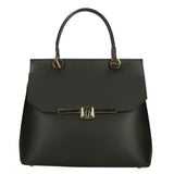 Borsa a mano da donna 100% vera pelle 7708-P218 NERO Gave Lux