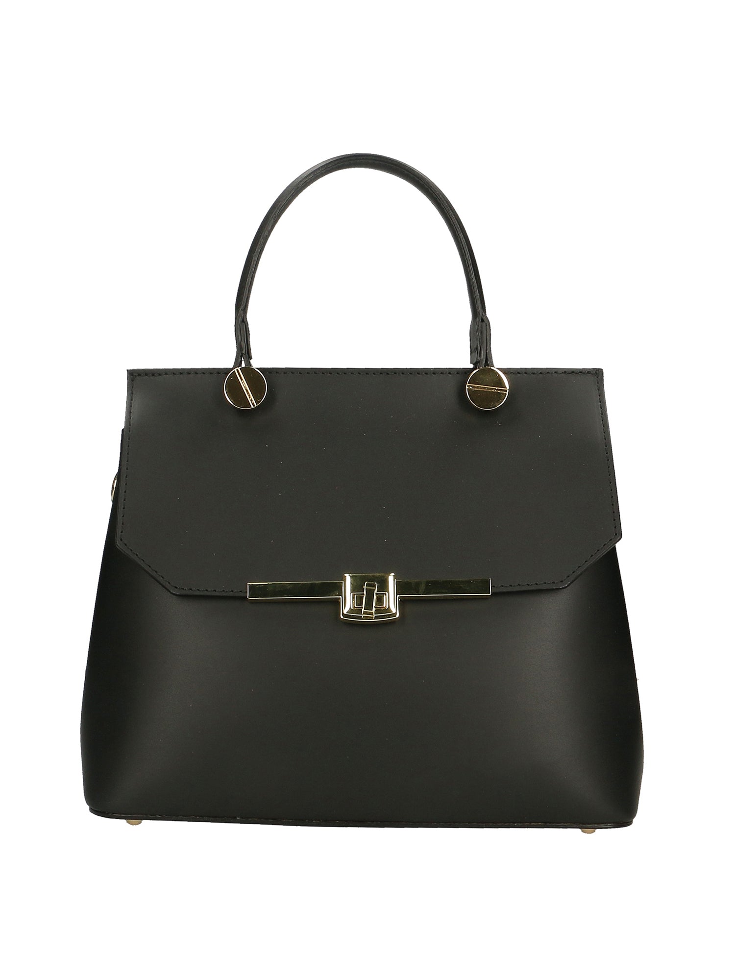 Borsa a mano da donna 100% vera pelle 7708-P218 NERO Gave Lux