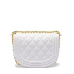 Borsa a mano da donna 100% PVC FLAT ZOE-OFF BLANC + LIGHT GOLD Marc Ellis