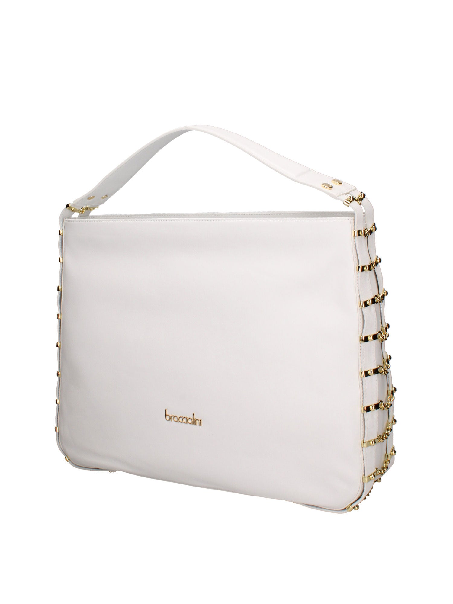 Erisia Chic Borsa a spalla da donna Vera pelle B17223-BIANCO Braccialini