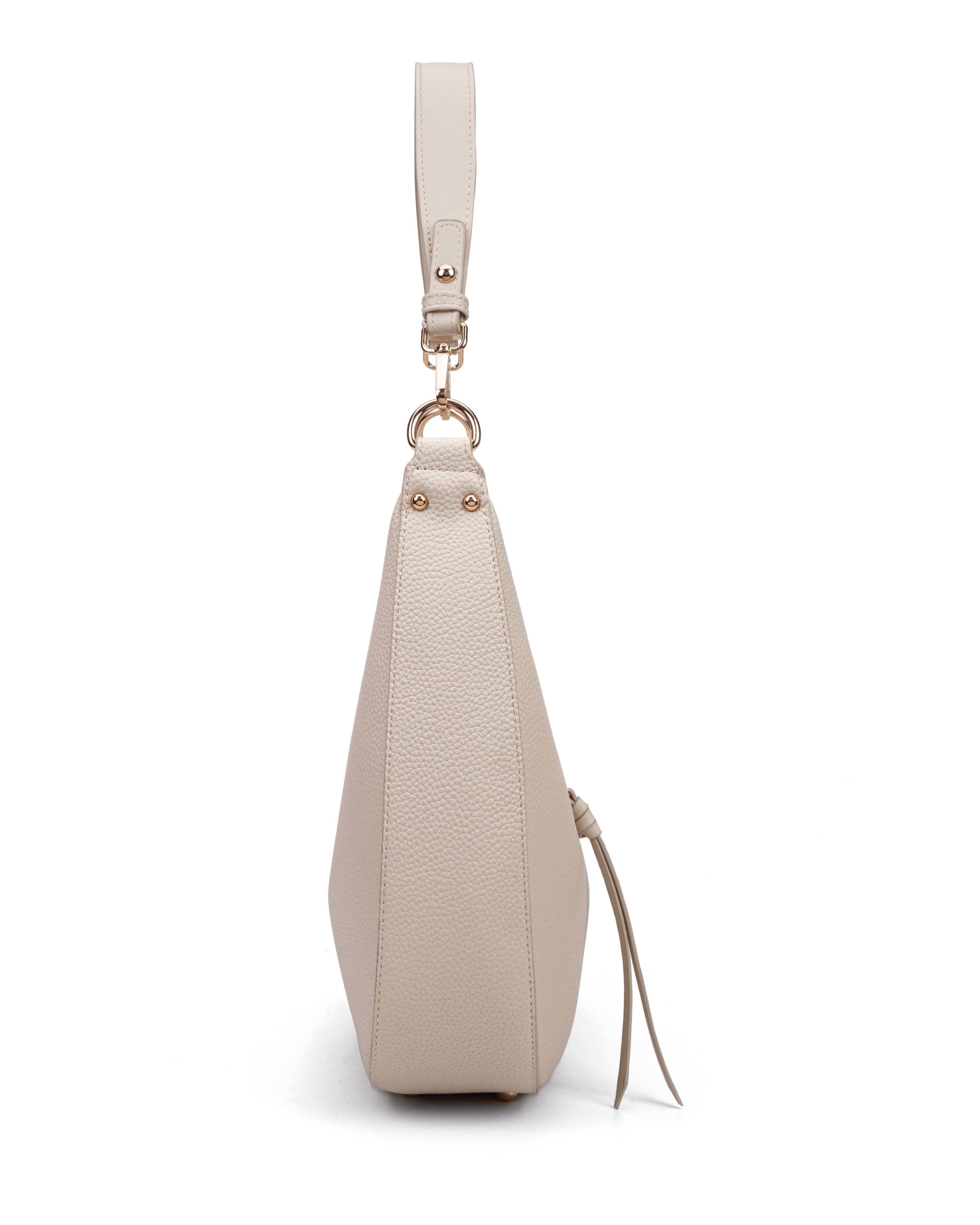 Borsa a spalla da donna 100% pelle vegana PU 715-1PT-BEIGE Diana&co