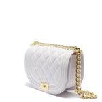 Borsa a mano da donna 100% PVC FLAT ZOE-OFF BLANC + LIGHT GOLD Marc Ellis