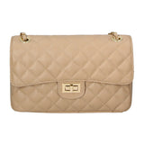 Clizia Borsa a spalla da donna Vera pelle 6078-S40 TAUPE Gave Lux