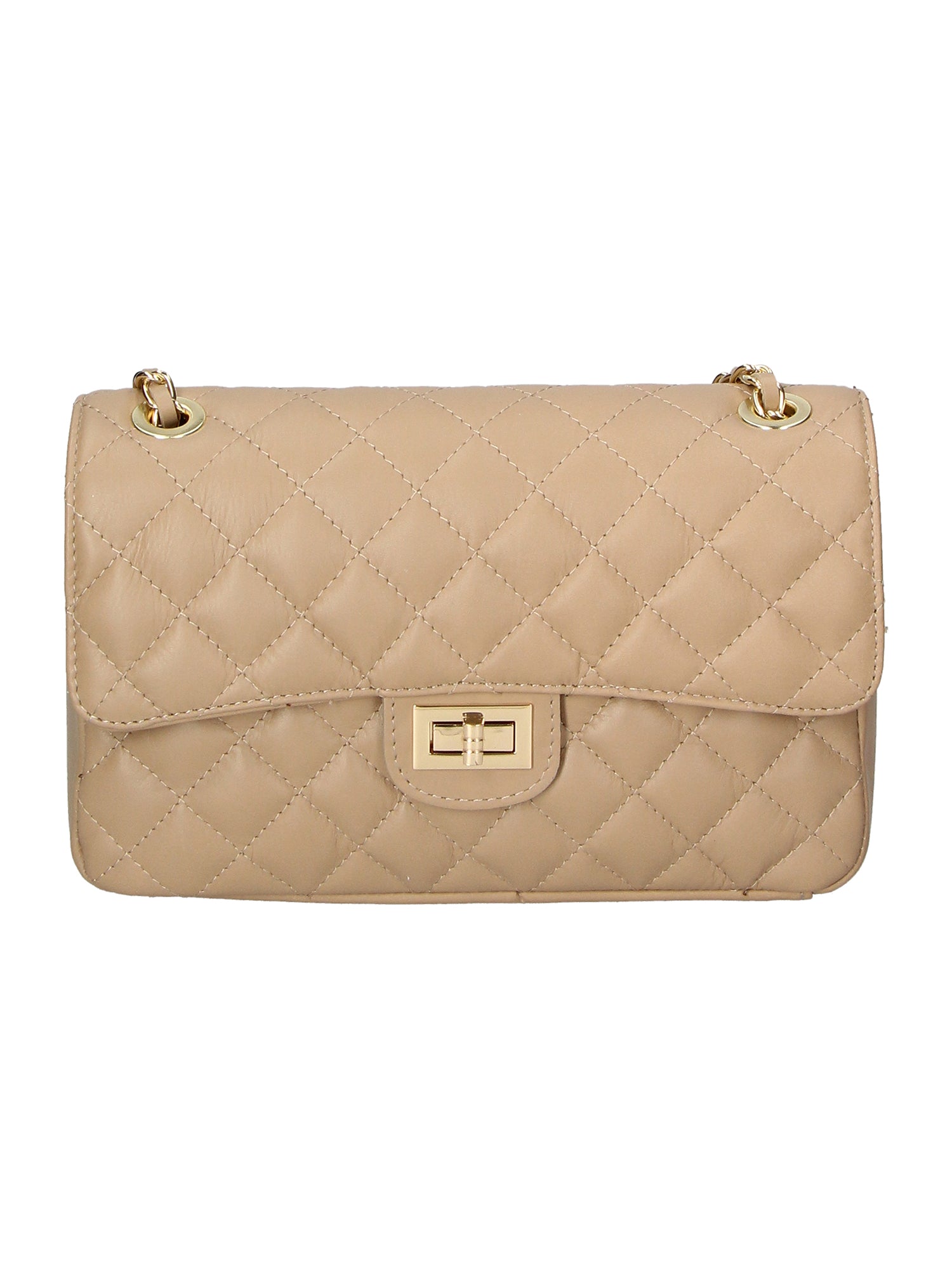 Clizia Borsa a spalla da donna Vera pelle 6078-S40 TAUPE Gave Lux