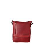 Borsa a tracolla da uomo Vera pelle HIL-3069S-ROSSO Hill Burry