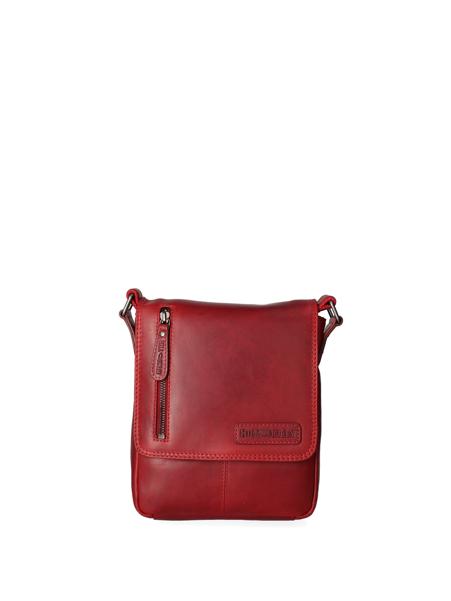 Borsa a tracolla da uomo Vera pelle HIL-3069S-ROSSO Hill Burry