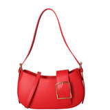 Borsa a spalla da donna 100% vera pelle 07213-L214 ROSSO Roberta Rossi