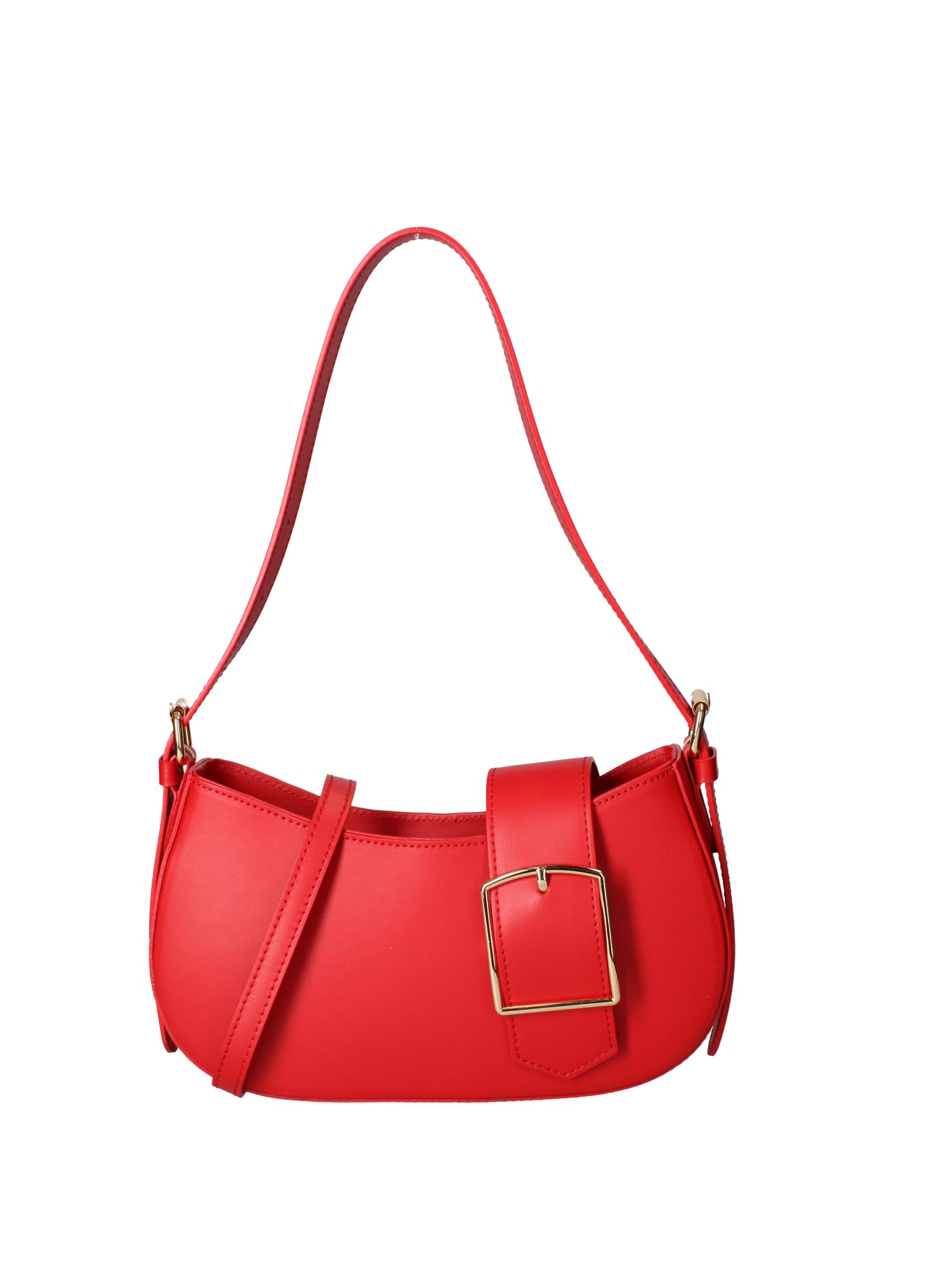 Borsa a spalla da donna 100% vera pelle 07213-L214 ROSSO Roberta Rossi