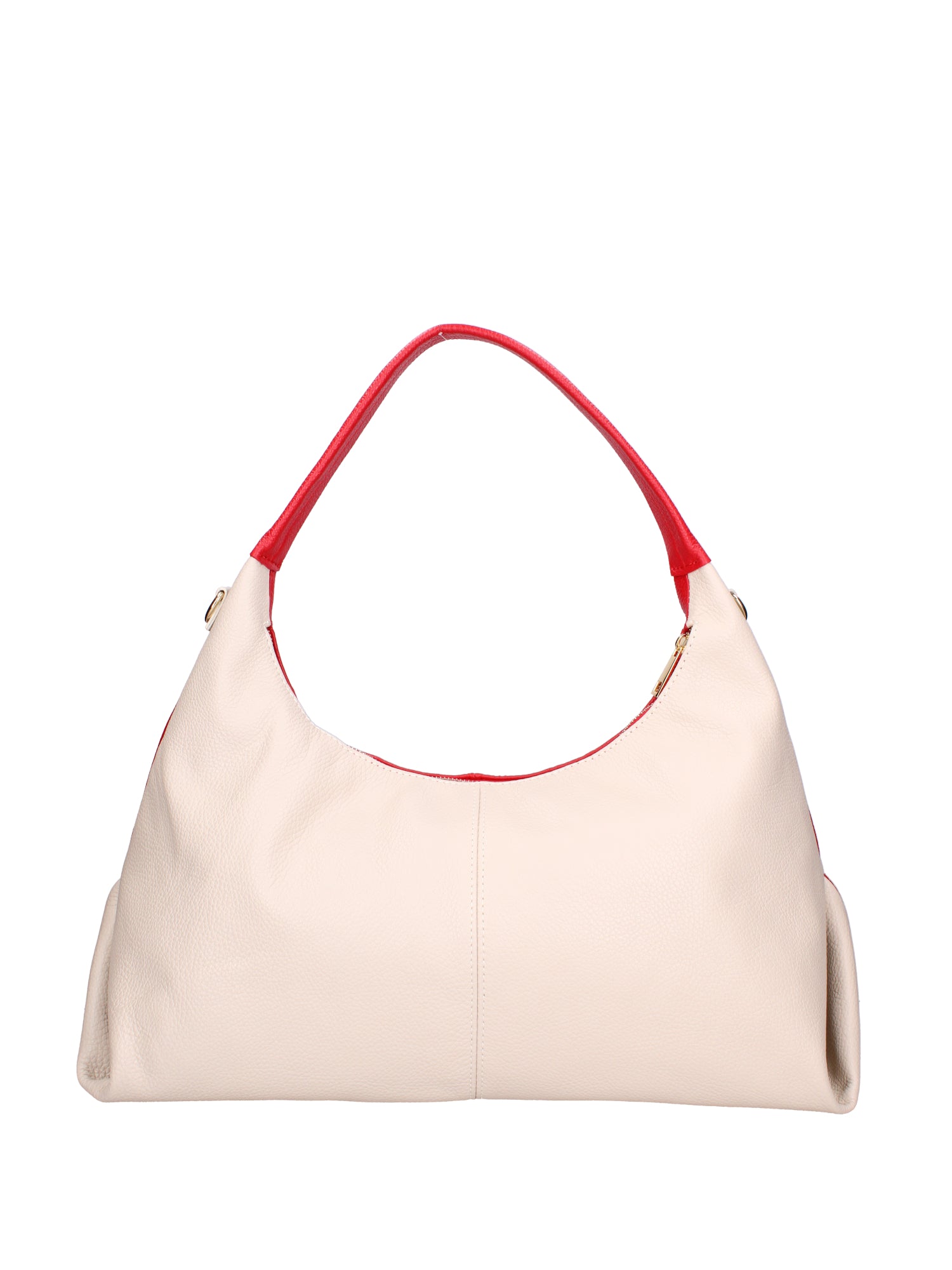 Borsa a spalla da donna Vera pelle 07233-D58 ROSSO+D37 LATTE Roberta Rossi