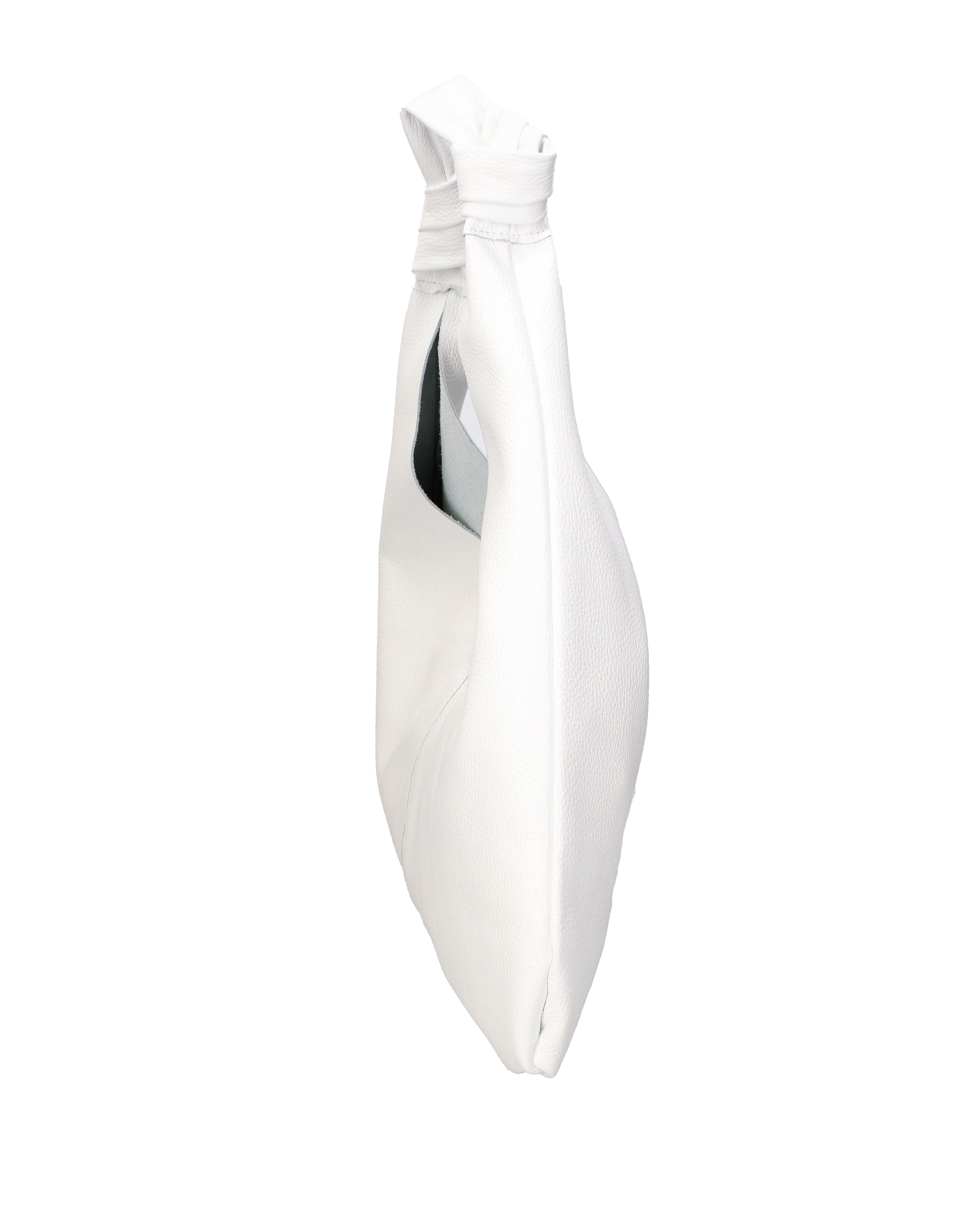 Borsa a spalla da donna 100% vera pelle 07156-BIANCO Viola Castellani