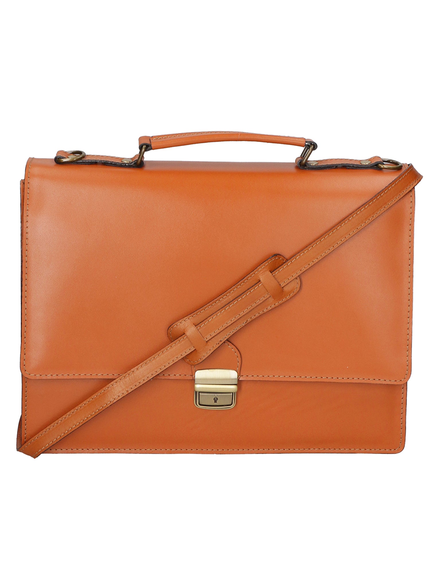 Ivo 7003-CUOIO Borsa da lavoro unisex in vera pelle Gave Lux