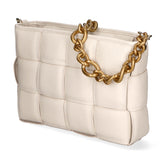 Agostina Borsa a mano da donna Vera pelle 04691-D37 LATTE MILK Gave Lux