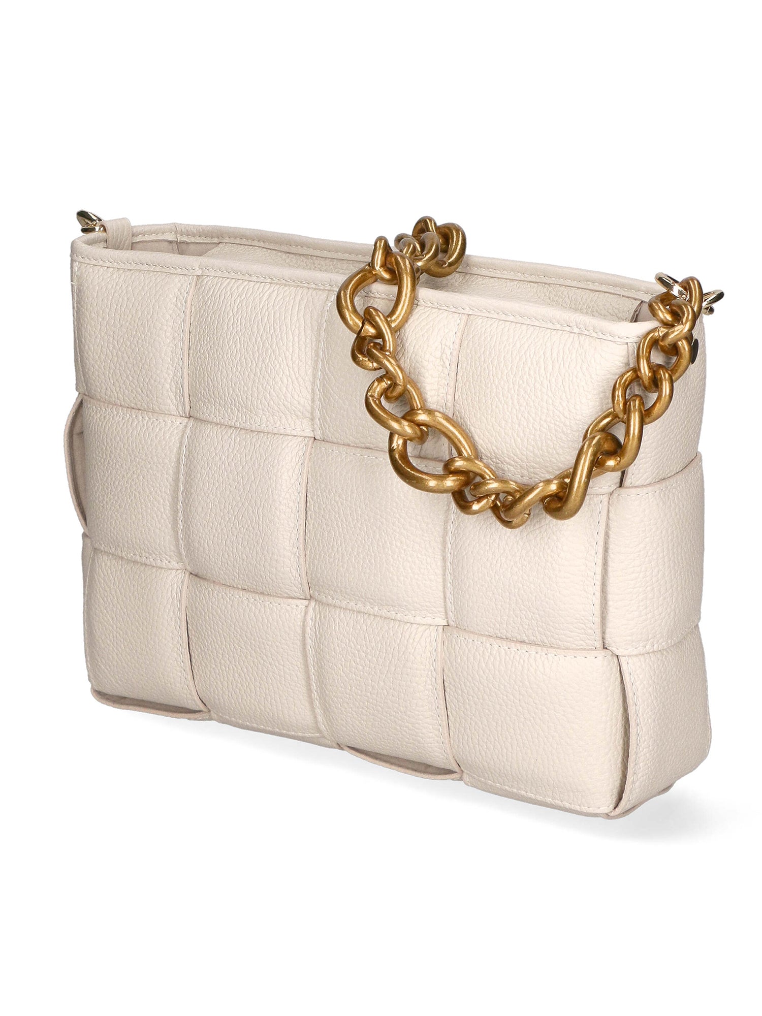 Agostina Borsa a mano da donna Vera pelle 04691-D37 LATTE MILK Gave Lux