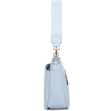 Borsa a spalla da donna 100% pelle vegana PU 703-1PT-LIGHTBLUE Diana&co