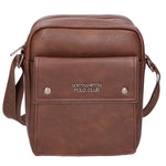 Borsa a tracolla uomo 100% PU Leather PCL3007-COFFEE Northampton Polo Club