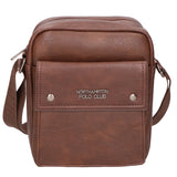 Borsa a tracolla uomo 100% PU Leather PCL3007-COFFEE Northampton Polo Club