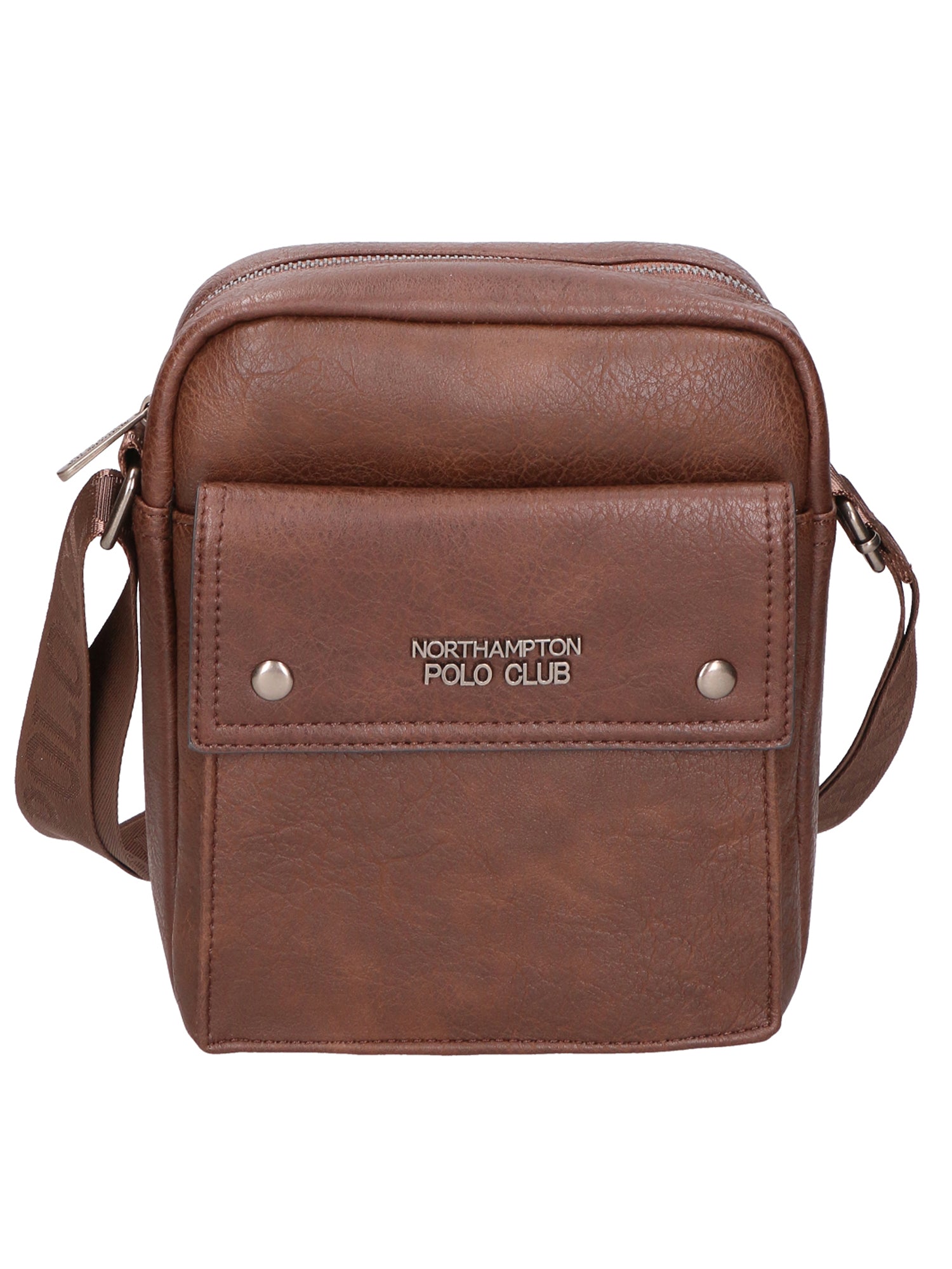 Borsa a tracolla uomo 100% PU Leather PCL3007-COFFEE Northampton Polo Club