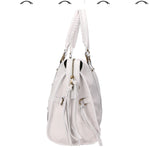 Elara Borsa a spalla da donna Vera pelle 06090-BIANCO Gave Lux